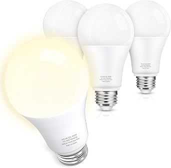 Dusk to Dawn Light Bulbs, 40W Equivalent 3000K Warm White 4 Pack