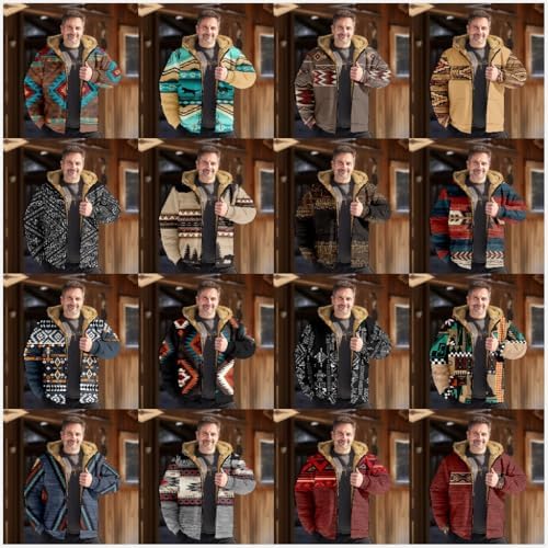 Mannen Western Etnische Jassen, Vintage Print Bohemen Casual