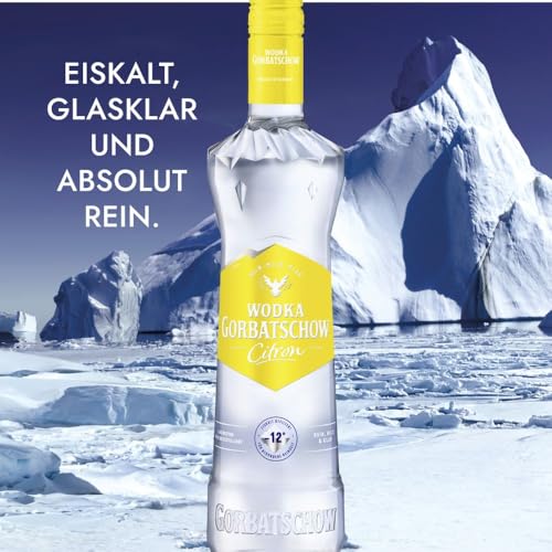 Wodka Gorbatschow Citron 37,5 Prozent vol. (1 x 0,7 l) Premium Vodka mit Zitronengeschmack, Lemon flavored Wodka - für Longdrinks, Cocktails oder als Shot