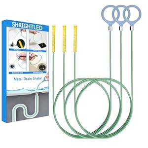 35 Inch Drain Snake Hair Drain Clog Remover Tool, Anti-Break Steel Sink Snake Drain Hair Removal Tool, Long Flexible Drain Cleaner Tool for Bathroom Sink, Tub, Shower, Pipe Drain(3 Pack)