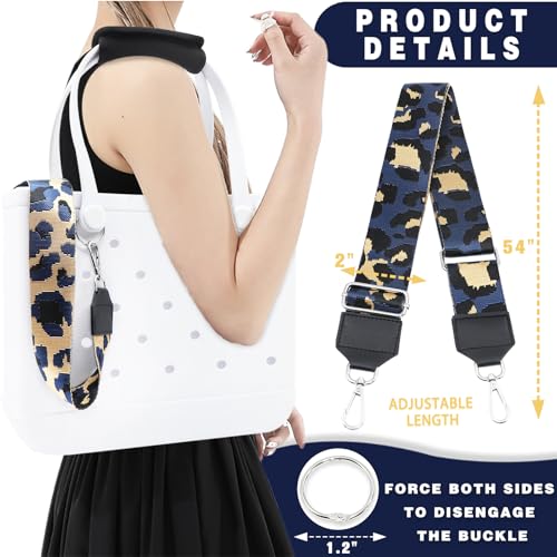 Image of Strap Wrap for Bogg Bag, Accessory for Bagg Bag, With Adjustable Shoulder Leopard Print Crossbody Strap
