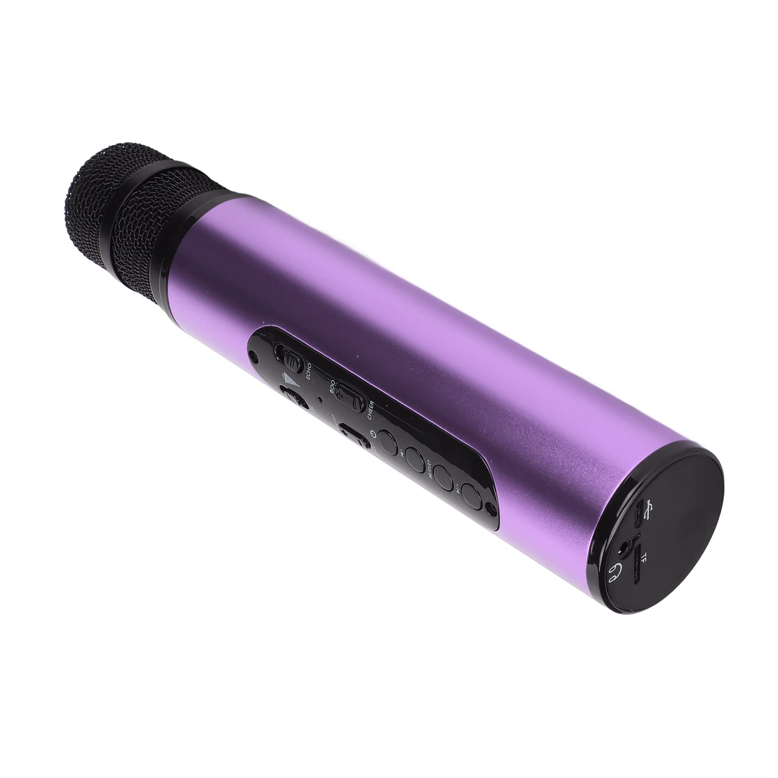 Karaoke Mic Bezprzewodowy Bluetooth Karaoke Mic Bezprzewodowy Bluetooth Karaoke Mic Przenośny Mikrofon Ręczny do Samochodu Imprezowego Home Outdoor KTV Mikrofon Bluetooth(Purpurowy)