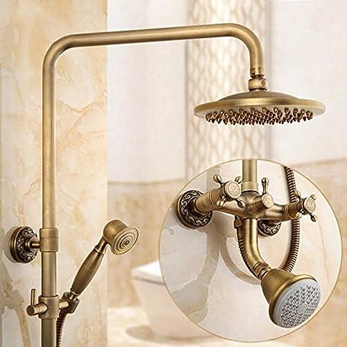 Robinet douche rétro eau chaude et froide mitigeur laiton antique bain