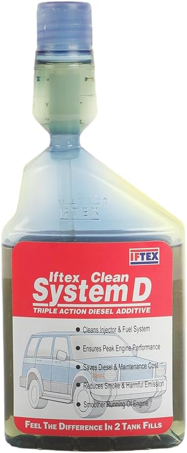 IFTEX Clean System D for all Diesel Cars (250 ml) / Diesel Fuel Treatment and Injector Cleaner for cleaning deposits and Mileage Improvement for Diesel Cars and SUV (250 ml)