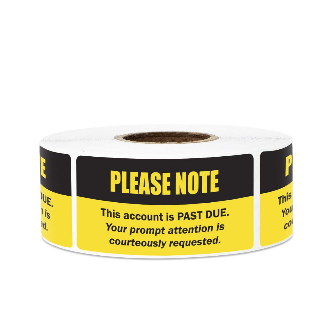 OfficeSmartLabels[2x1 Inch - 300 Total Labels] Account Past Due Label, Billing and Collections Stickers, Bold Warning Sticker for Collection Agencies, Account Managers