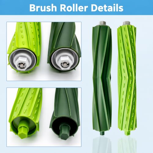 Image of Replacement Rubber Roller Brushes Compatible with iRobot Roomba E & I &J Series e5 e6 e7 i1 i1+ i2 i3 i3+ i4 i4+ i6 i6+i7 i7+ i8 i8+ j6+ j7 j7+, Combo i5 i5+j5 j5+ Vacuum Cleaner