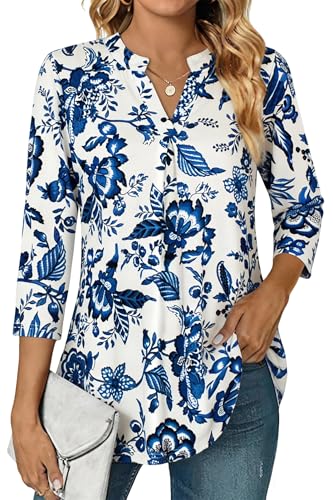 BEPEI Blouses for Women Dressy Casual: Summer 3/4 Length Sleeve