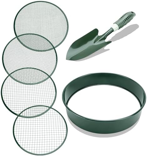 Amazon.com : 10 PCS Soil Sieve Set, Garden Potting Soil Sifter, 12 ...