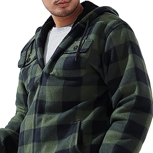 Image of Gary Com Heavyweight Sherpa Hoodies for Men, Thick Fleece Lined Full Zip Up Winter Warm Sweatshirts Work Jackets