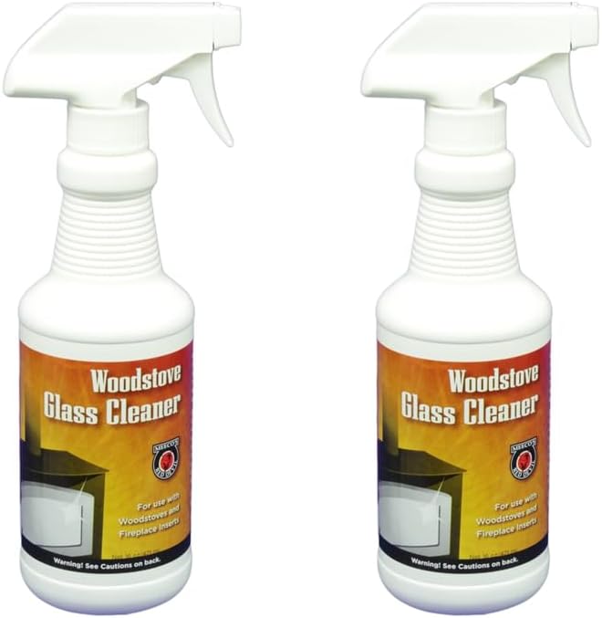MEECO'S RED DEVIL 701 Wood Stove Glass Cleaner - Removes Creosote, Soot & Smoke from Wood, Pellet, Coal Stoves & Fireplace Inserts (2 Pack, 16 fl oz Each) - Made in the USA