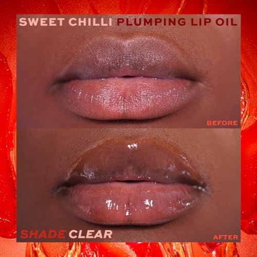I Heart Revolution, Sweet Chilli Lip Oil, Plumping Effect, Glossy Finish, Contains Vitamin E, Clear, 4ml, 4 ml (Pack of 1) - Image 3