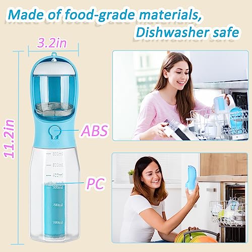 Sofunii 3In1 Dog Water Bottle Dispenser,Portable Pet Water Bottle With Food Container And Poop Bag Dispenser,Leak Proof Dog Travel Water Bottle For Puppy Hiking,Walking,Travel,Bpa Free-20Oz (Blue) #TOP4