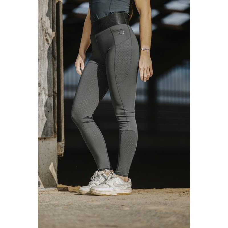 Legging d'équitation Equitheme femme extensible et confortable Iris Black