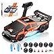 Sentasi RC Drift Car,Ferngesteuertes Auto Drift,1:24 RC Drift-Rennfahrzeug 4WD,High Speed Sportmodell mit LED & Ersatzreifen,30Mins Laufzeit Für für Erwachsene Kinder(Orange)