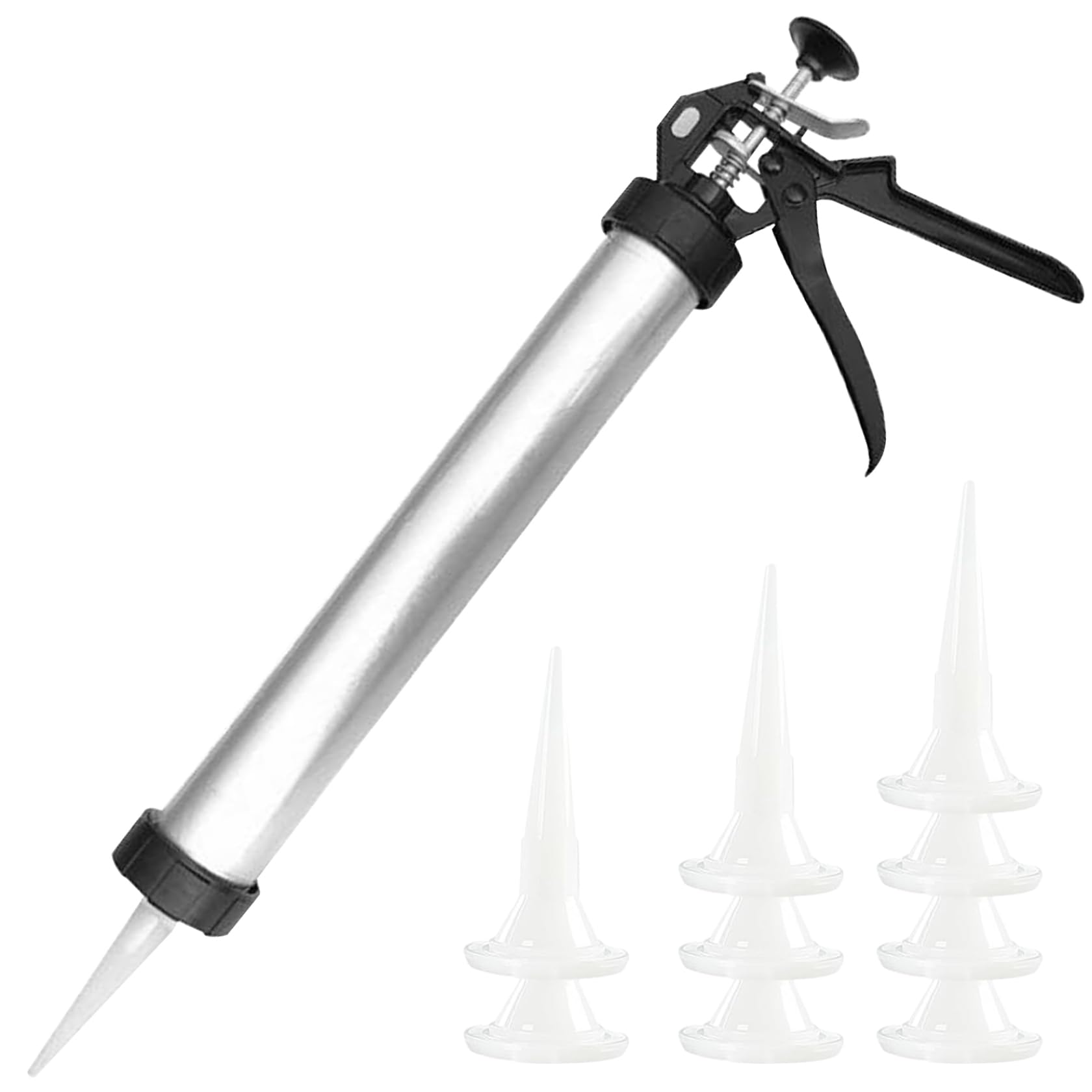 Tsawntd With 10 Nozzles Caulking Tool Gun, 20 Oz Sausage Caulking Guns, Soft And Hard Glue Gun Adhesive Sealant Tool Kit Guns Household Tools Caulk Sausage