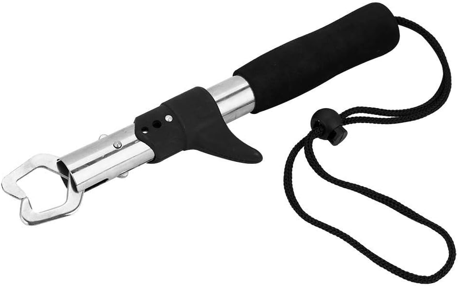 VGEBY1 Fish Lip Gripper, Stainless Steel Fish Lip Grabber Fish Grip Holder Fishing Tackle Accessory with Rope(Gun Shape) - Image 4
