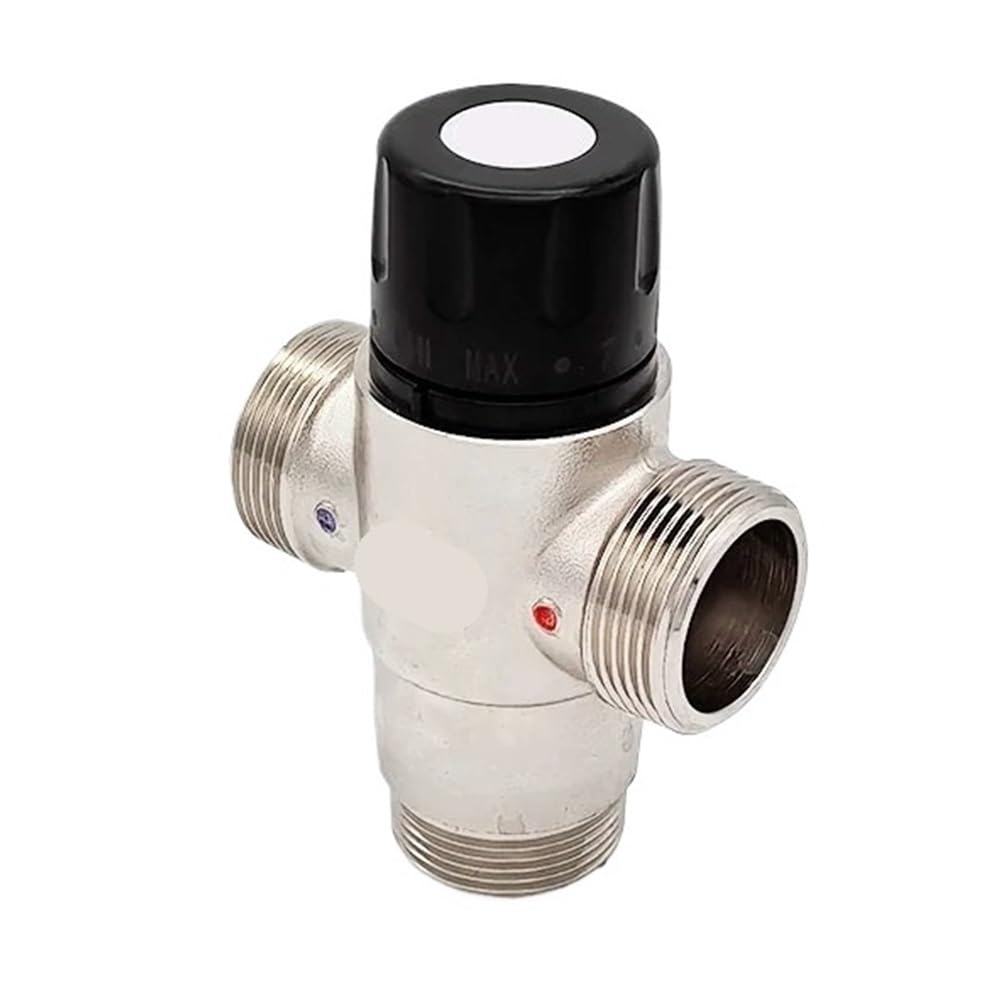 Válvula mezcladora termostática DN32 con rosca macho de 1 1/4 pulgadas for sistema calefacción agua caliente Válvula angular para baño.