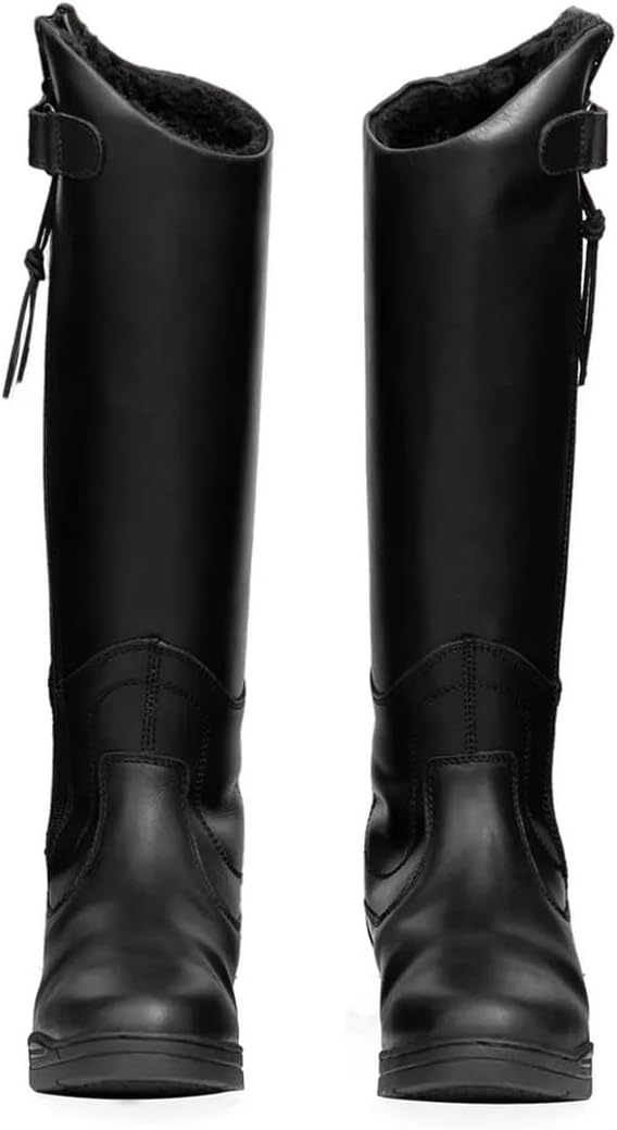 HyLAND Unisex Adult Londonderry Winter Country Leather Riding Boots (4) (Black)