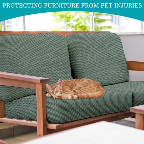 Image of 14 Pcs Outdoor Cushion Covers, Patio Sofa Cushion Covers Replacement