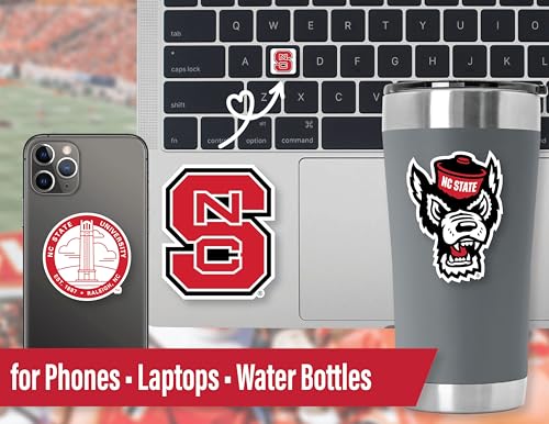 Image of NC State Wolfpack Stickers & Decals for Car, Laptop & Phone 14 Pc Gift Set