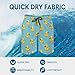 Men's Beachwear Quick Dry Pink Heart Polka Dots Blue Yellow Rubber Ducks Board Shorts Flat Front Short with Pockets Fashion Vacation Beach Shorts