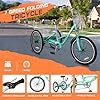Slsy Adult Folding Tricycles, 7 Speed Folding Adult Trikes, 20 24 26 Inch 3 Wheel Bikes with Low Step-Through, Foldable Tricycle for Adults, Women, Men, Seniors. #4