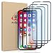 Manto Screen Pretector Compatible with iPhone Xs X 5.8 Inch Full Coverage Tempered Glass Film Edge to Edge Protection, Black