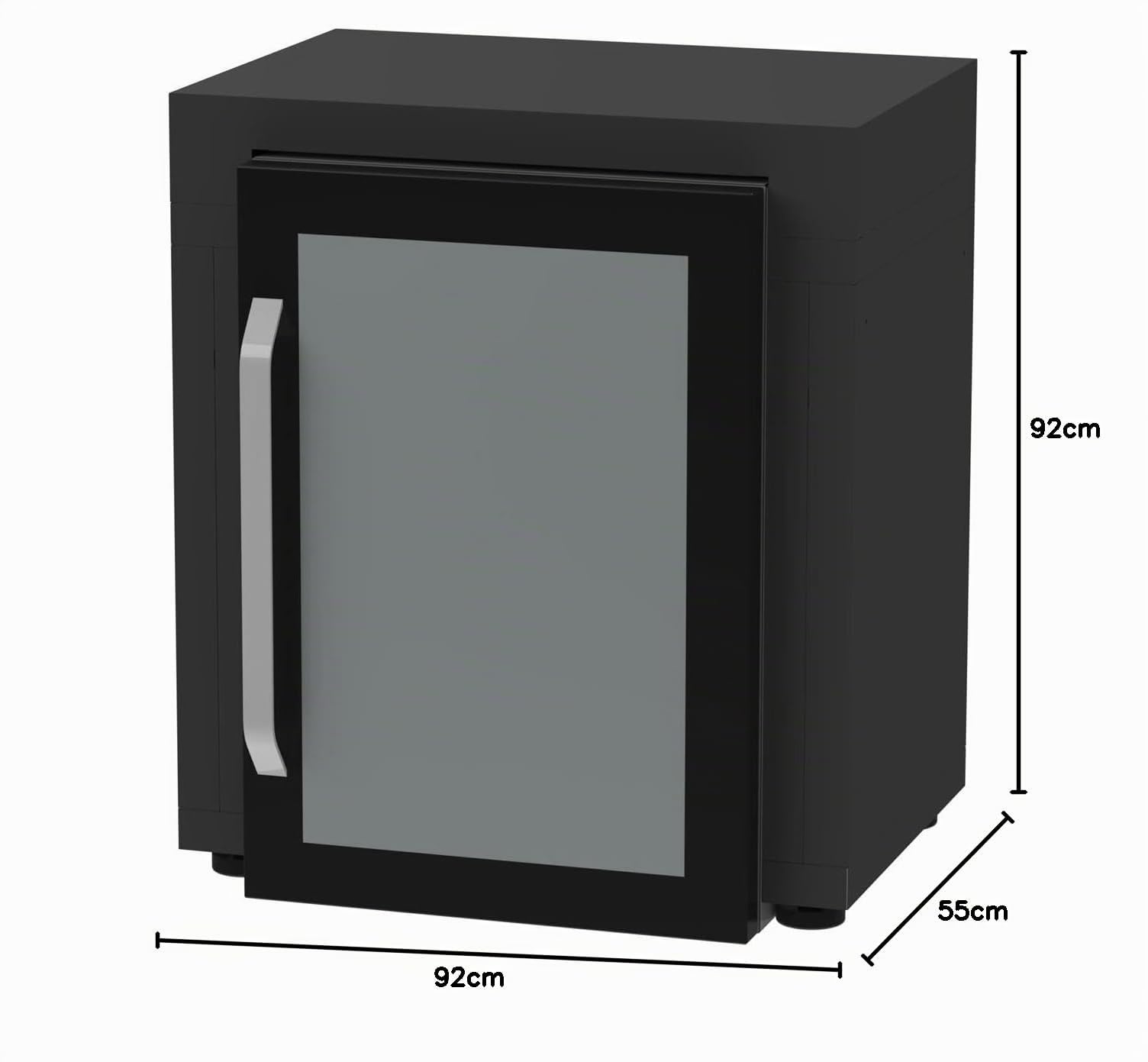 LE MARQUIER Meuble Frigo 80 x 55 cm Noir