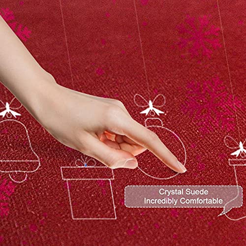 Paillasson rouge de Noël lavable en machine pour sol intérieur - 4
