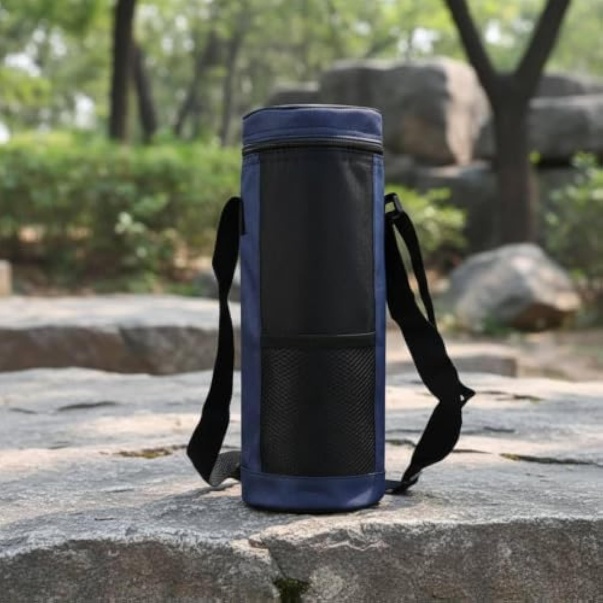 Portable Insulated Water Bottle Holder Chiller Tote, Red