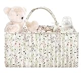 Lunriwis Wickeltisch Organizer,Baby Wickelkommode Organizer,Windeltasche mit Fächern und Griffen, Newborn Baby Essentials,Geschenkkorb für Wickelkinder Aufbewahrungskorb für den Wickeltisch