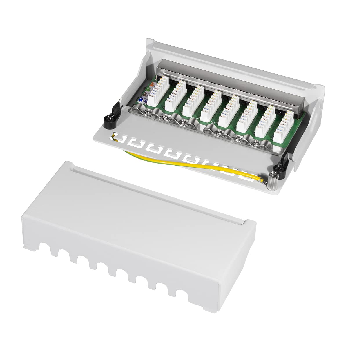 LOGILINK PATCHPANEL Cat.6A Tisch/Wand 8-Port, Gris
