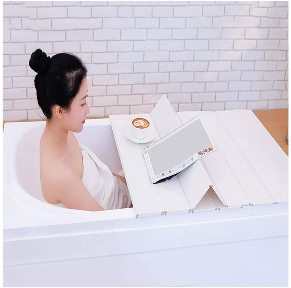 Plateau de baignoire blanc JATIBOSH anti-perte chaleur pour articles bain