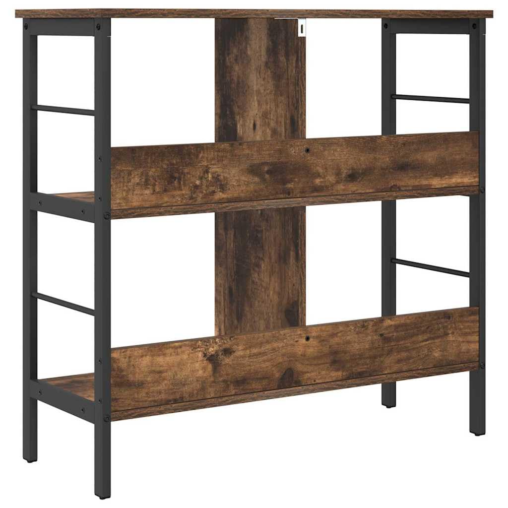Generisch Bücherregal Geräucherte Eiche 82 x 32 x 79 cm Holzwerkstoff,Möbel,Regalsysteme,Bücherregale Bücherschränke-883996