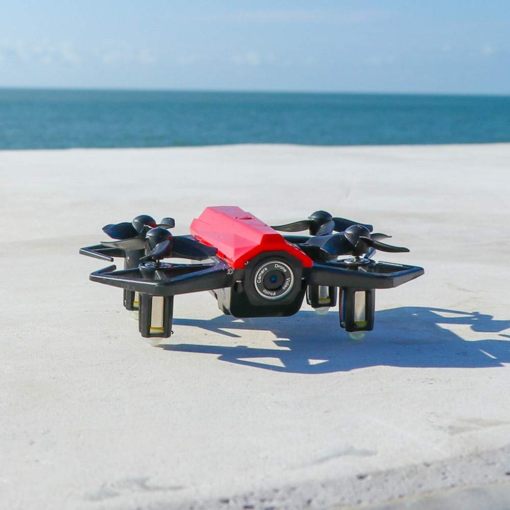 MU Intelligente Seguire Mini Drone Fotografia Aerea Hd Professionale a Lunga Vita Rc Aereo Giocattolo a Quattro Assi Dei Velivoli,Rosso,A