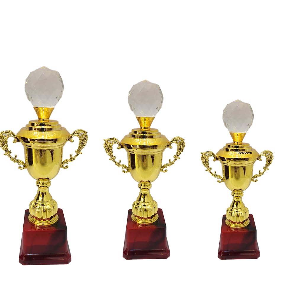 Bareeze Pure Diamond Trophy Crystal Award for Achievement, Competition Winner Pack of 3 (Sizes 11-inch/ 10-inch / 9-inch)-picture-12