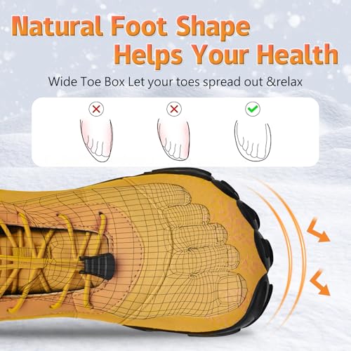 Winter Barefoot Shoes Women Hike Barefoot Footwear Men Grounded Footwear Non-Slip Sole Wide Toe Box for Hiking Trail3