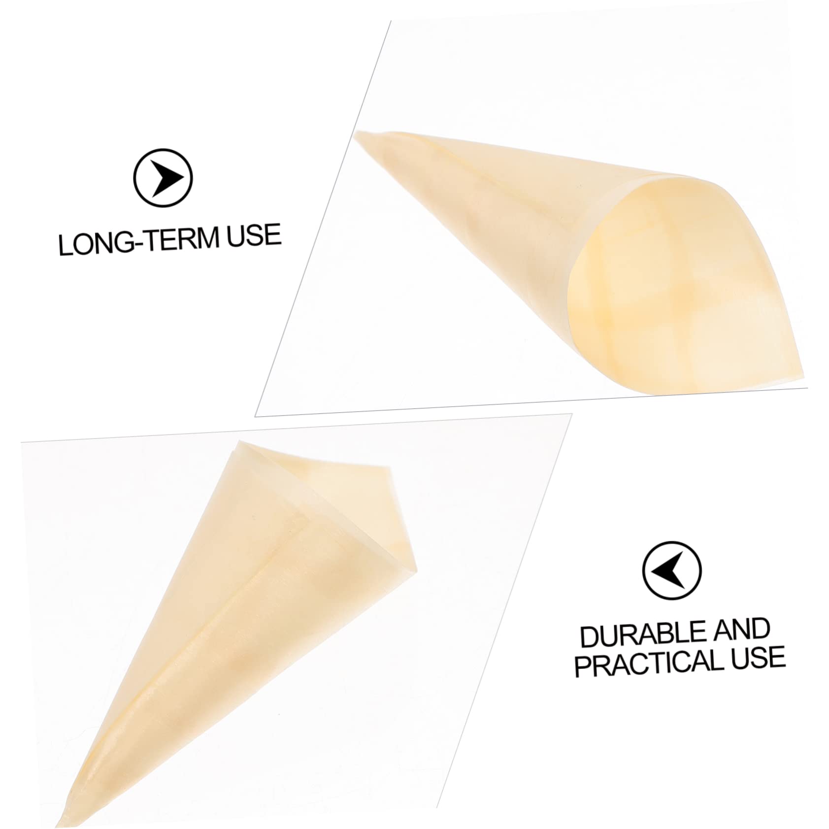 Luxshiny 50pcs Disposable Wood Veneer Roll Ice Cones Candy Cones for Party Supplies