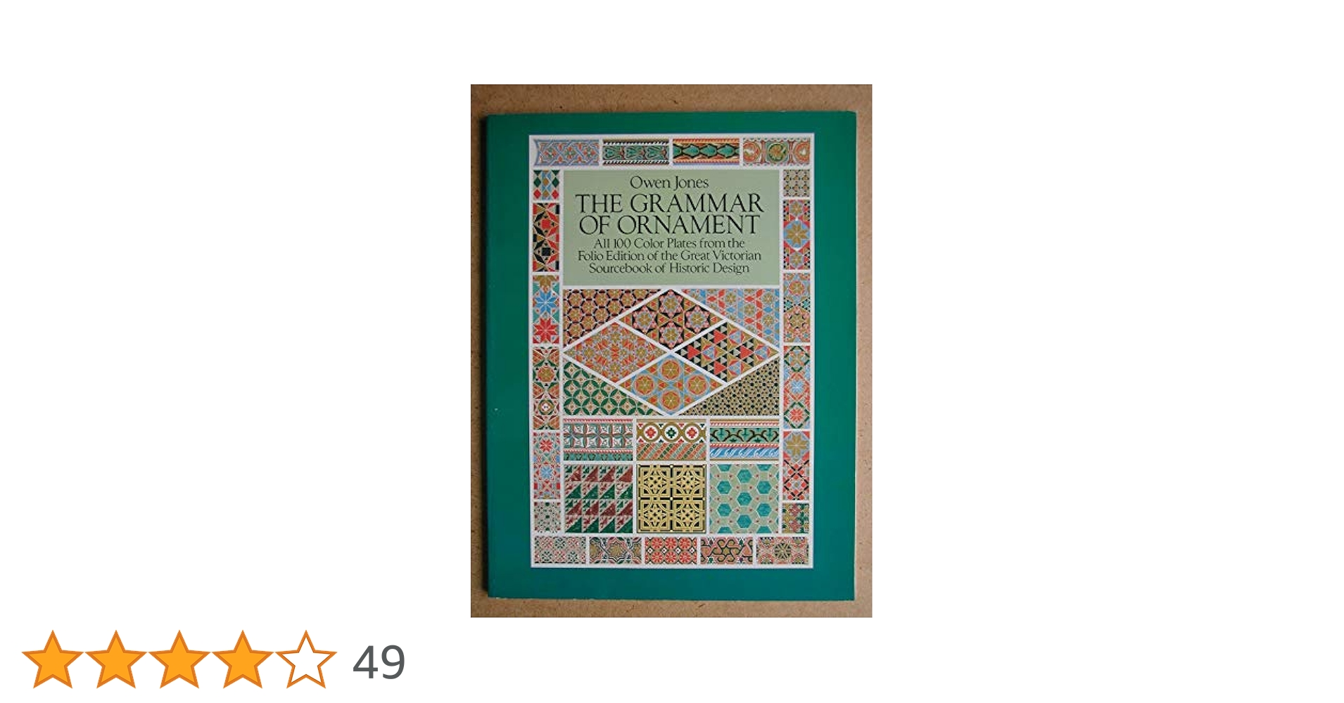 GRAMMAR OF ORNAMENT J. H. P. Jones 大型希少品 Chinese N.2