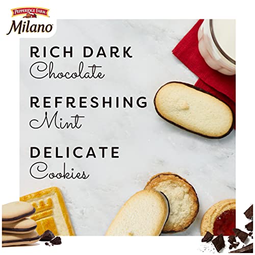 Pepperidge Farm Milano Mint Chocolate Cookies, 7 OZ Bag (15 Cookies)