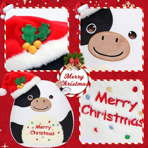 Hopearl-Christmas-Cow-Plush-Toy-Xmas-Pillow-Huggable-Stuffed-Animal-Smooth-Plushies-Pillow-Cute-Festival-Gifts-for-Kids-Boys-Girls-Soft-Cute-Comforting-Companion-15 Hopearl Christmas Cow Plush Toy Xmas Pillow Huggable Stuffed Animal Smooth Plushies Pillow Cute Festival Gifts for Kids Boys Girls Soft Cute Comforting Companion 15