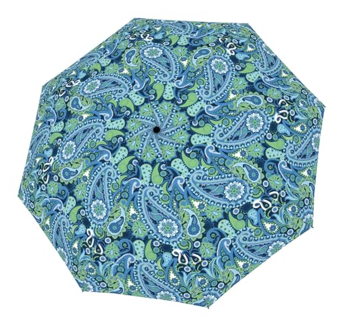 Parapluie pliant Doppler automatique voyage 8 baleines bleu cachemire