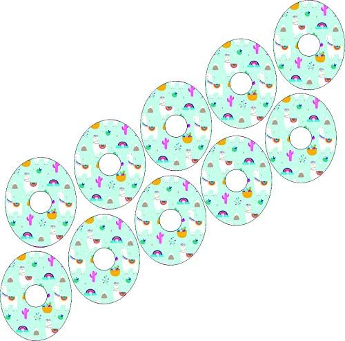 RockaDexFreestyle Libre Adhesive Patch Precut Llama Design Adhesive Patches with Split Backing, Easy to Apply x 10 Pack