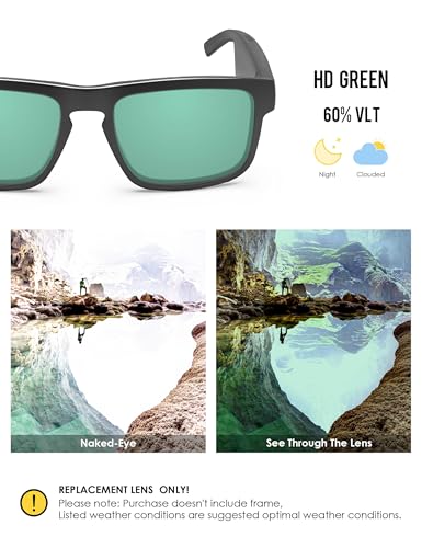 Image of BLAZERBUCK Anti-salt Replacement Lenses for BOSE Tenor BMD0010 - HD Green
