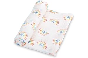 Rainbow Muslin Swaddle Blankets: Soft, Breathable, and Perfect for Your Little One
