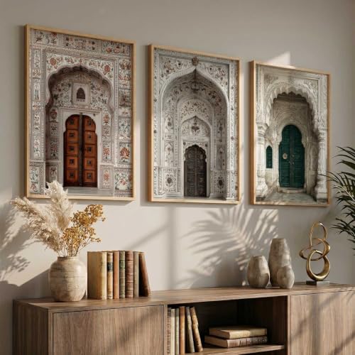 Image of kotart Indian Art Traditional Paintings for Living Room | Framed Wall Painting for Home Room Bedroom Office Wall Decor| Wall Poster With frames Set of 3 (13X17 inch)