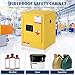 Hazardous Storage Cabinets, Flammable Safety Cabinet, Yellow Powder Coated Steel, Chemical Storage with Self-Closing Doors & Adjustable Shelves, Fire Resistant for Industrial & Warehouse, 16 Gallon