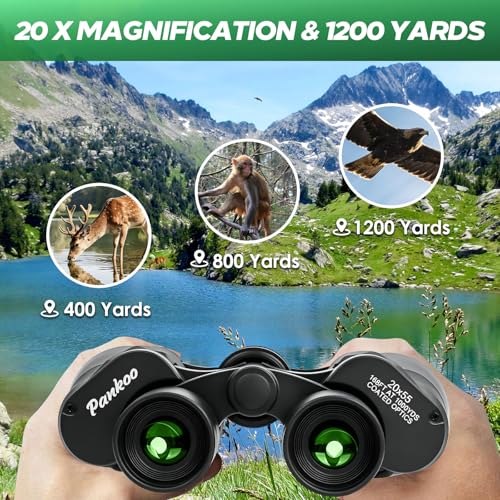 Binoculares Pankoo 20x55 con visión nítida y enfoque fácil miniatura 3