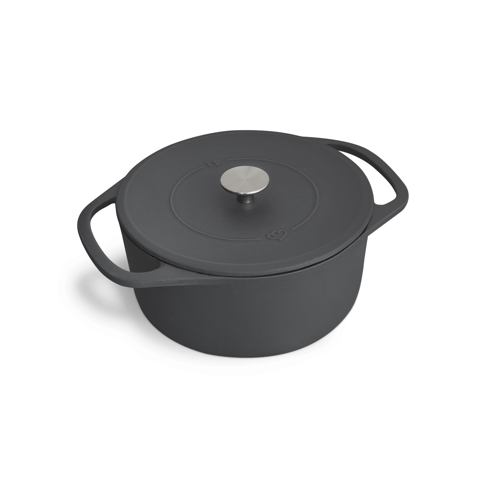 SPRINGLANE Cacerola de hierro fundido redonda, Cocotte Clara - antracito, ronda, 24cm, 4l