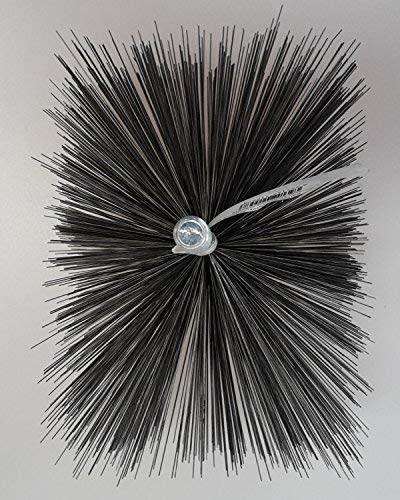 Ofenrohrbürste Drahtbürste Kaminbürste Heizkesselbürste Schornsteinbürste Kaminofenbürste Kaminbesen Rohrbürste eckig aus formstabilem Stahldraht Kaminkehrerqualität (40x60mm)